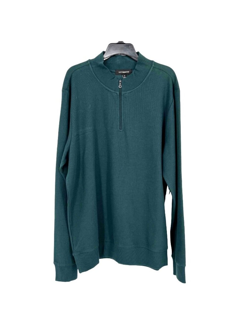 WestZeroOne Half-Zip Pullover Smart Casual Shirt Dark Green Size Medium NWOT